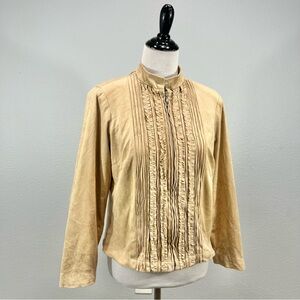 Coldwater Creek women's tan faux suede jacket